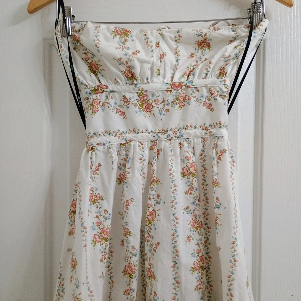 Floral Strapless Dress